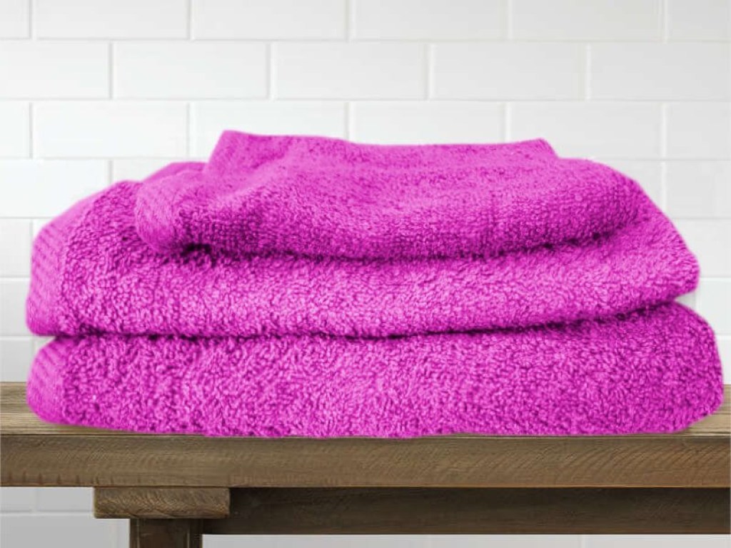 Σετ Πετσέτες Μπάνιου Βαμβακερές Φούξια Γαρύφαλλο | Γαρύφαλλο - Λευκά Είδη